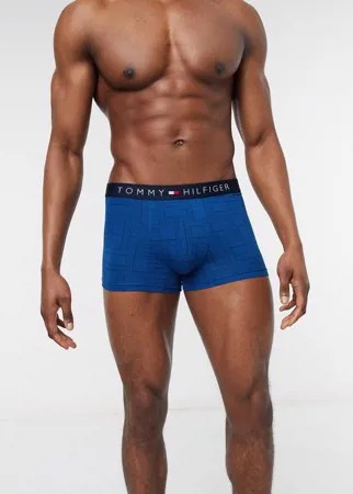 Боксеры-брифы в клетку с логотипом Tommy Hilfiger-Синий