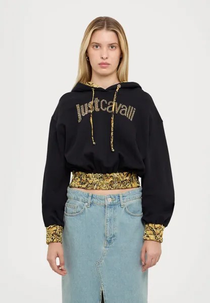 Джемпер с капюшоном LOGO STUDS Just Cavalli, черный