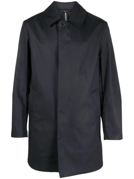 Mackintosh однобортный плащ, синий