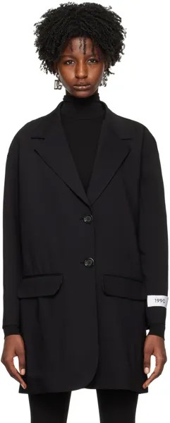 Черный пиджак с зубчатыми лацканами Dolce & Gabbana