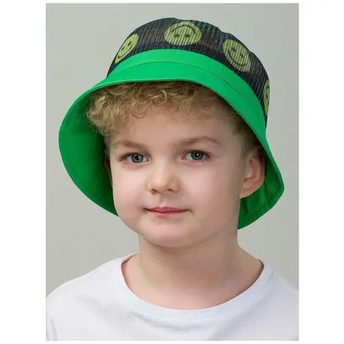 Панамка для мальчика с сеткой зеленая 50-52 50/52 летняя тонкая