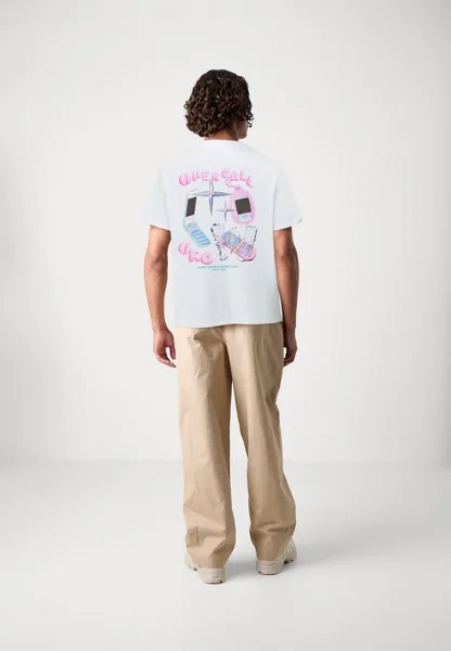 Футболки с принтом JORLOOSIE TEE CREW NECK UNISEX Jack & Jones, белый