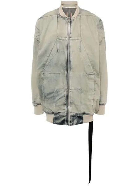 Rick Owens DRKSHDW panelled acid-wash denim jacket, синий