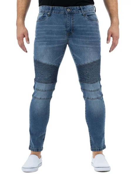 Байкерские джинсы узкого кроя в рубчик X Ray, цвет Medium Stone