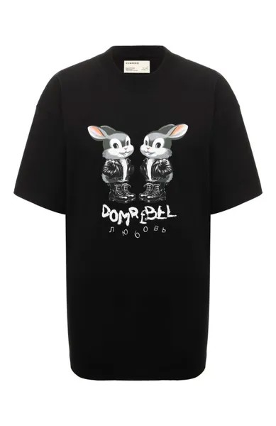 Хлопковая футболка DOMREBEL