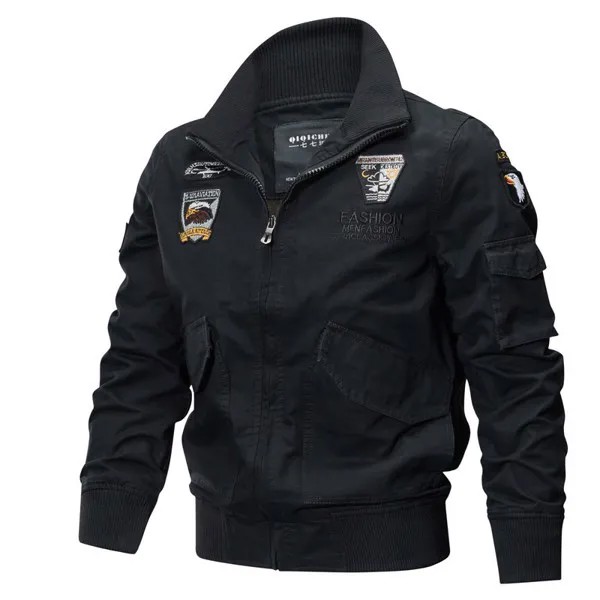 Мужская куртка в стиле милитари, осенне-зимняя куртка-бомбер, модель 4XL, хлопковая тактическая куртка-пилот в стиле ВВС, Карго, мужская куртка