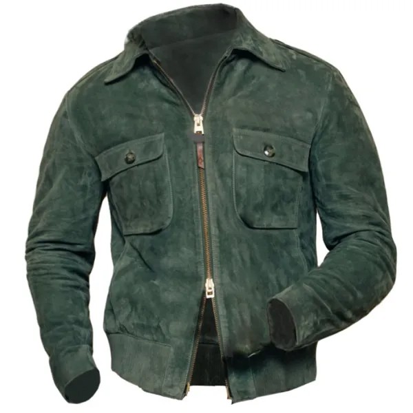 Мужская замшевая куртка Western Cowboy Jacket Trucker Jacket