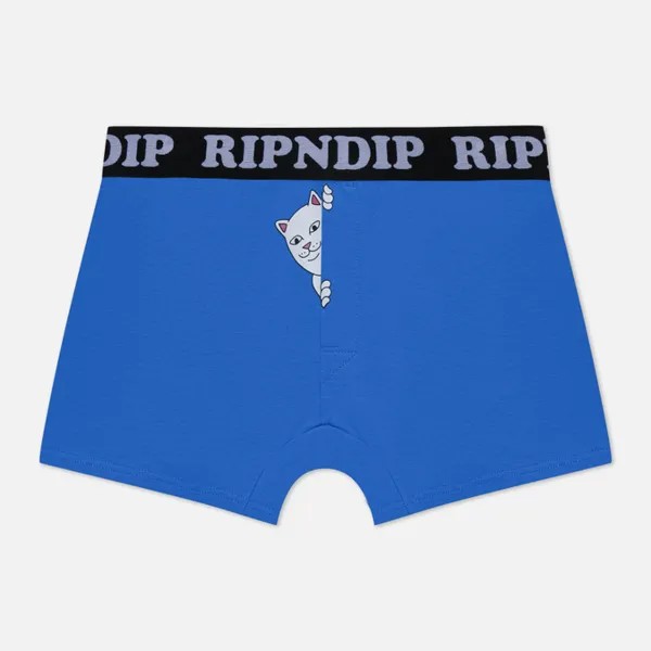 Мужские трусы Ripndip Peek A Nermal Boxers синий, Размер M