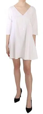 ALESSANDRO DELLACQUA Платье Белое кружево с v-образным вырезом А-силуэта Mini IT42/ US8 / M Рекомендуемая розничная цена 900 долларов США