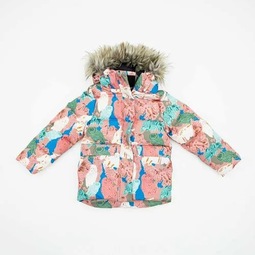 Куртка КОТОФЕЙ, размер 122, голубой, розовый