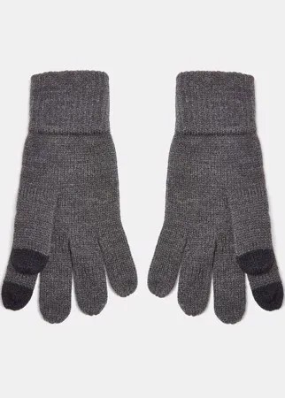 Темно-серые перчатки для сенсорных экранов Topman-Серый