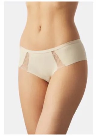 LUI et ELLE Трусы Invisible слипы низкой посадки бесшовные, размер 2 (S), beige