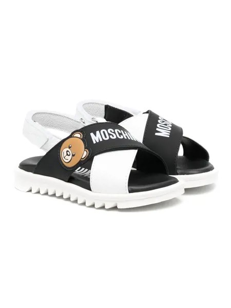 Moschino Kids сандалии на липучках с логотипом Teddy Bear