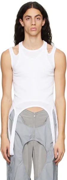 Белая майка с двойным шлейфом Dion Lee