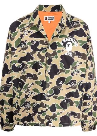 A BATHING APE® куртка-рубашка с камуфляжным принтом