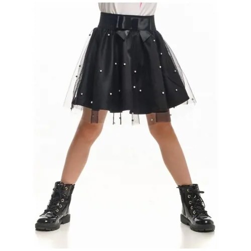 Юбка для девочек Mini Maxi, модель 6984, цвет черный, размер 98
