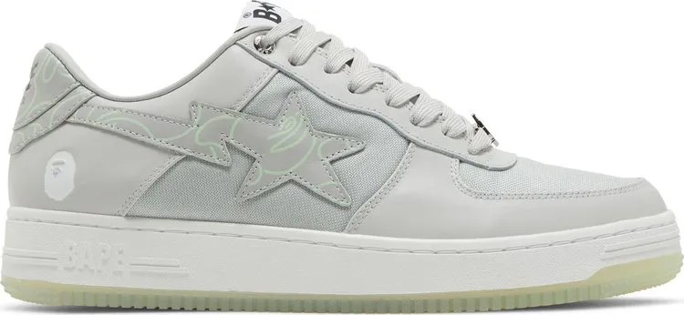 Кроссовки Bapesta Text Code Camo - Grey, серый
