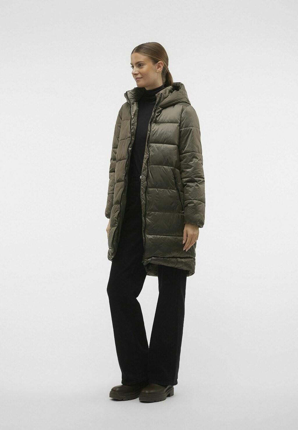 Зимнее пальто Vero Moda, темно-зеленый
