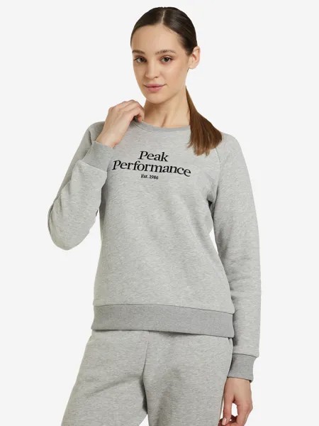 Свитшот женский Peak Performance Original Crew, Серый