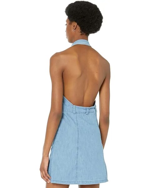 Платье Free People Sami Denim Mini Dress, цвет Bali Blue