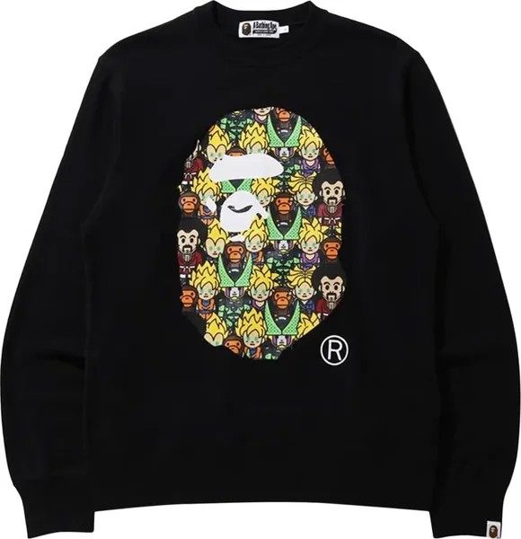 Толстовка BAPE x Dragon Ball Z Baby Milo Big Ape Head Crewneck 'Black', черный