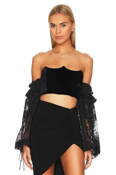 Топ For Love & Lemons Regina Crop, черный