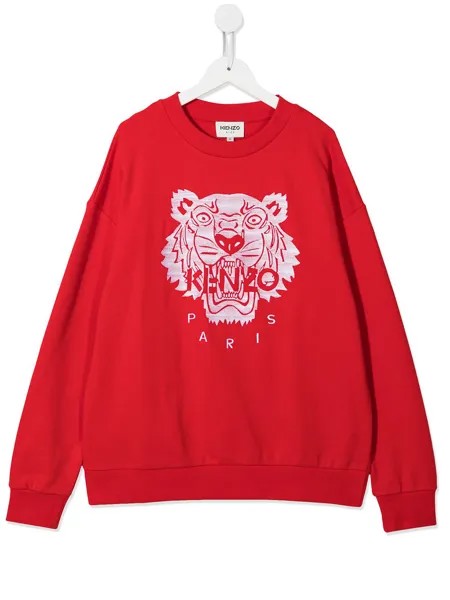 Kenzo Kids толстовка с вышивкой Tiger