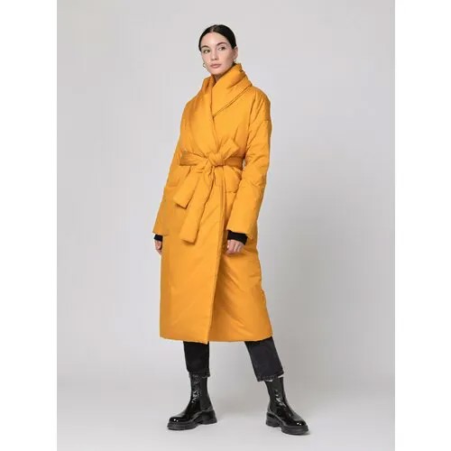 Пуховик Belitskybrand, размер M, горчичный