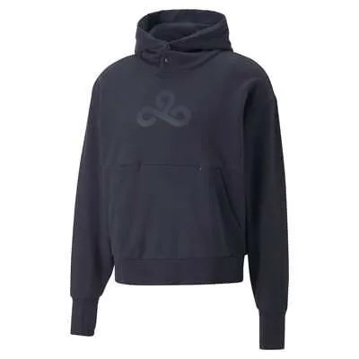 Мужская синяя повседневная спортивная верхняя одежда Puma C9 X Monochrome Pullover Hoodie 5366740