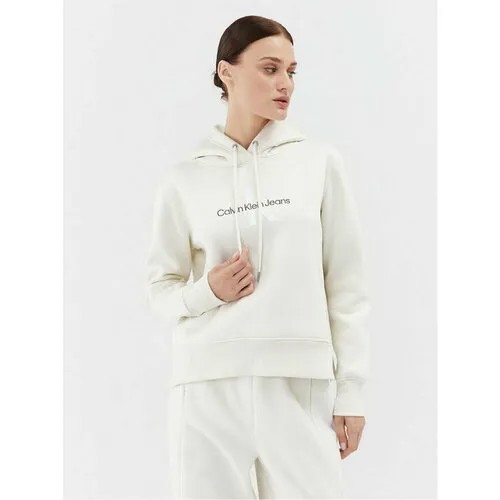Худи Calvin Klein Jeans, размер XS [INT], белый