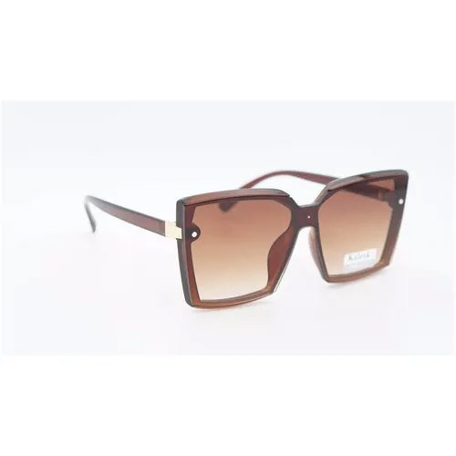 Солнцезащитные очки Premier, квадратные, оправа: пластик, с защитой от УФ, для женщин, коричневый