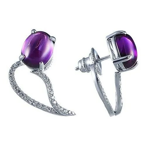 Серьги ELEMENT47, серебро, 925 проба, фианит