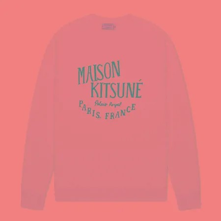 Мужская толстовка Maison Kitsune Palais Royal Classic Crew Neck, цвет бежевый, размер M