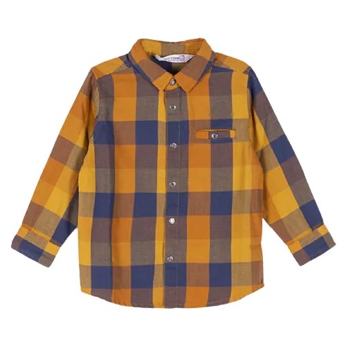 Рубашка COCCODRILLO размер 110, оранжевый/синий