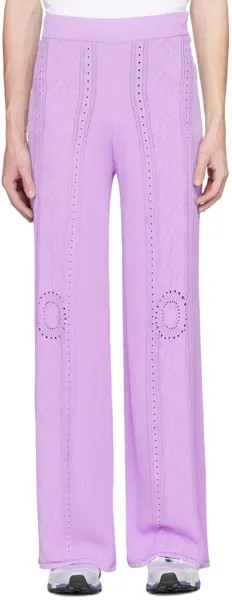 Пурпурные рваные спортивные штаны Marine Serre