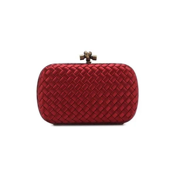 Клатч Chain Knot из сатина  Bottega Veneta