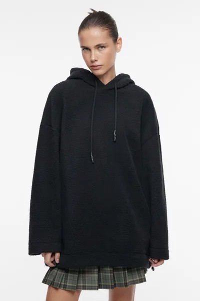 Худи oversize флисовая с капюшоном и карманами