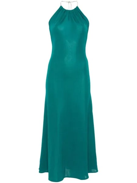 Alexandre Vauthier платье макси в рубчик, синий