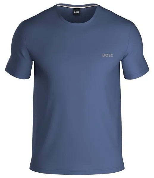 Комбинированная рубашка для сна с короткими рукавами Hugo Boss BOSS, синий