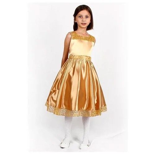 Платье радуга дети, размер 28/104, золотой