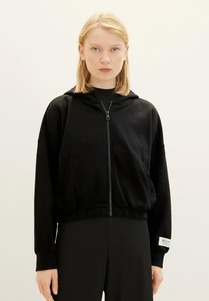 Толстовка на молнии TOM TAILOR DENIM, цвет deep black