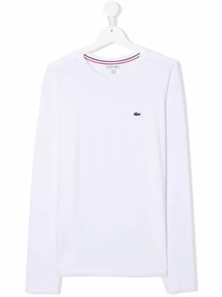 Lacoste Kids футболка с длинными рукавами и нашивкой-логотипом