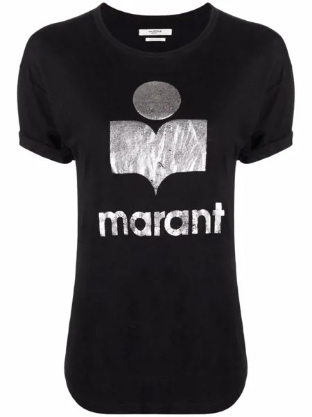 Isabel Marant Étoile льняная футболка с логотипом
