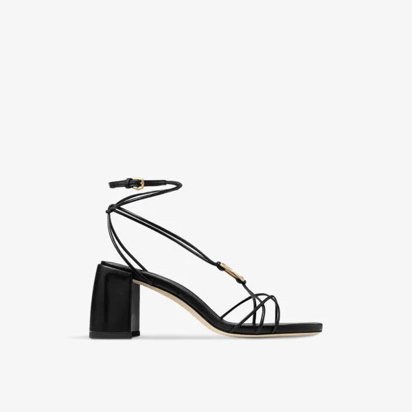 Босоножки на каблуке из кожи Onyxia 70 Jimmy Choo, черный