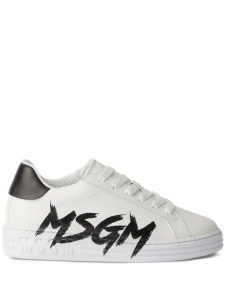 MSGM кроссовки с логотипом, белый