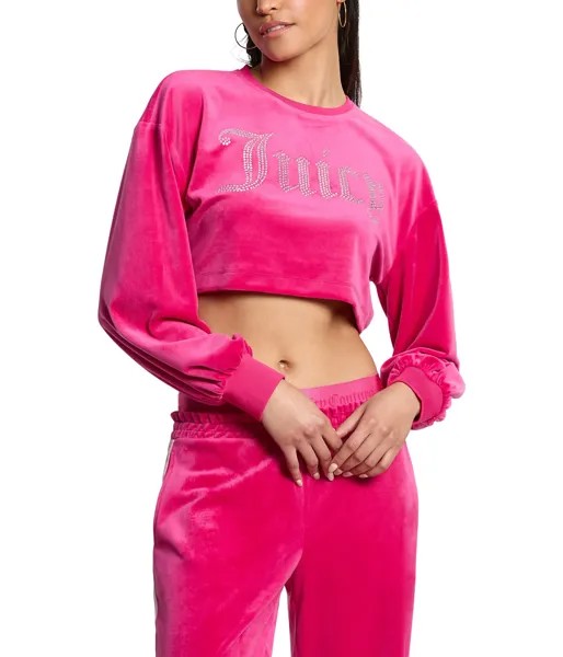 Пуловер Juicy Couture, Balloon Sleeve Pullover with Front Bling