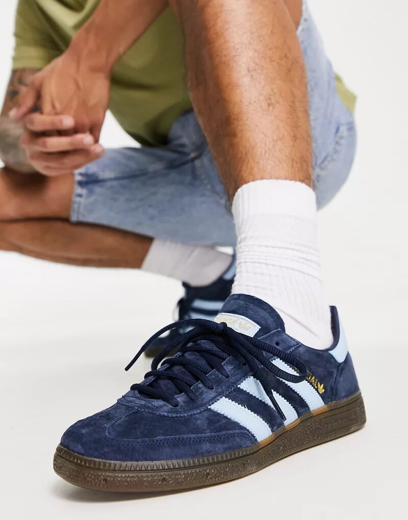Темно-синие кроссовки на резиновой подошве adidas Originals Handball Spezial