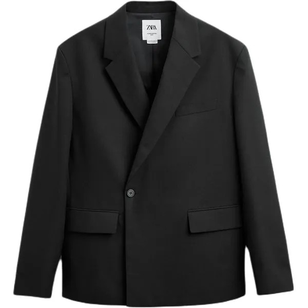 Деловой костюм мужской черный Zara, черный