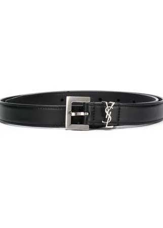 Saint Laurent ремень с квадратной пряжкой и логотипом