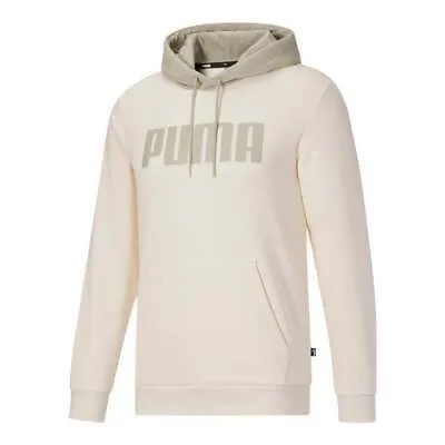 Puma Color Block Logo Pullover Hoodie Mens Off White Повседневная верхняя одежда 67372865
